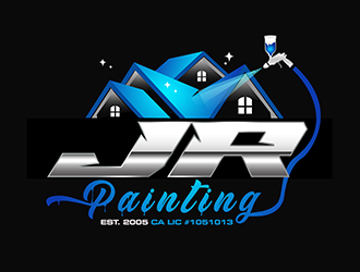 JR Painting logo design by 3Dlogos