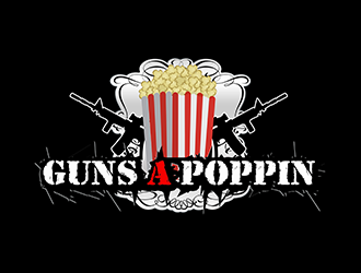 Guns A Poppin logo design by 3Dlogos