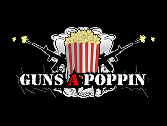 Guns A Poppin logo design by 3Dlogos