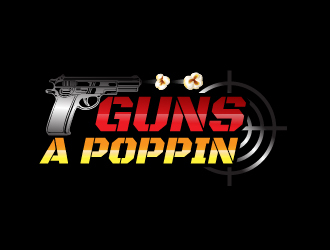 Guns A Poppin logo design by keptgoing