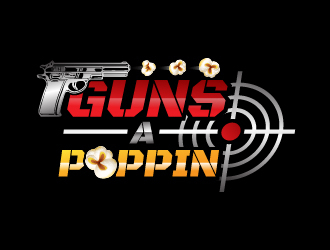 Guns A Poppin logo design by keptgoing