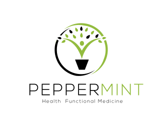 Peppermint Health Functional Medicine logo design by Rossee