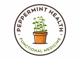 Peppermint Health Functional Medicine logo design by Mardhi