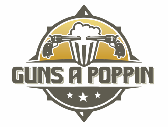 Guns A Poppin logo design by M J