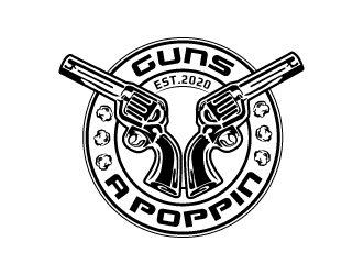 Guns A Poppin logo design by LucidSketch