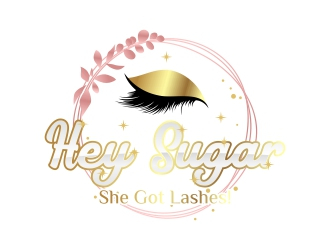 HEY SUGAR with tag line Shes Got Lashes! logo design by rizuki