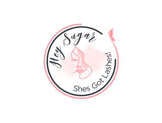 HEY SUGAR with tag line Shes Got Lashes! logo design by Garmos