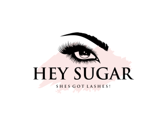 HEY SUGAR with tag line Shes Got Lashes! logo design by GassPoll