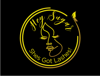 HEY SUGAR with tag line Shes Got Lashes! logo design by Garmos