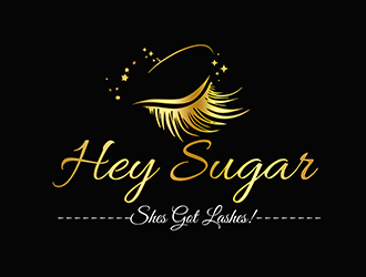 HEY SUGAR with tag line Shes Got Lashes! logo design by 3Dlogos
