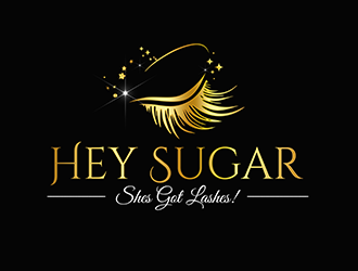 HEY SUGAR with tag line Shes Got Lashes! logo design by 3Dlogos
