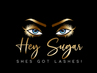 HEY SUGAR with tag line Shes Got Lashes! logo design by axel182