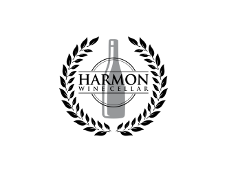 Harmon Wine Cellar logo design by oke2angconcept