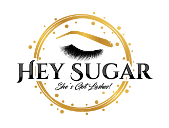 HEY SUGAR with tag line Shes Got Lashes! logo design by MarkindDesign