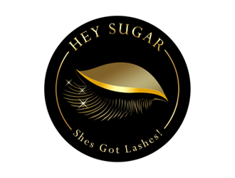 HEY SUGAR with tag line Shes Got Lashes! logo design by ingepro