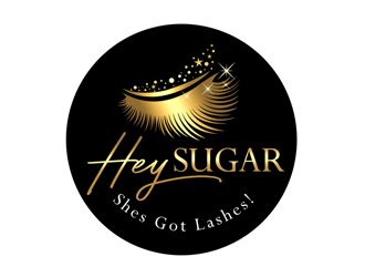 HEY SUGAR with tag line Shes Got Lashes! logo design by ingepro