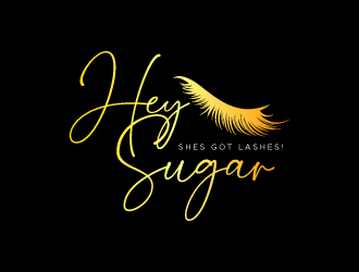 HEY SUGAR with tag line Shes Got Lashes! logo design by WRDY