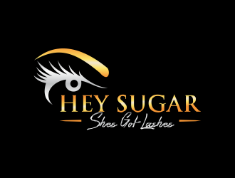 HEY SUGAR with tag line Shes Got Lashes! logo design by cahyobragas