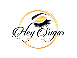 HEY SUGAR with tag line Shes Got Lashes! logo design by cahyobragas