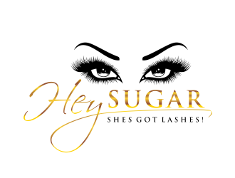 HEY SUGAR with tag line Shes Got Lashes! logo design by GassPoll