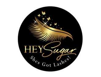 HEY SUGAR with tag line Shes Got Lashes! logo design by ingepro