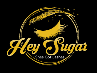 HEY SUGAR with tag line Shes Got Lashes! logo design by AamirKhan