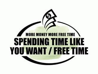 More Money More Free Time logo design by Bananalicious