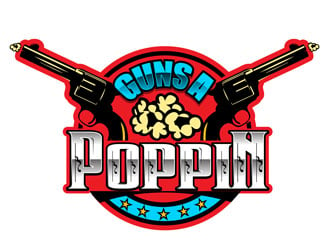 Guns A Poppin Logo Design