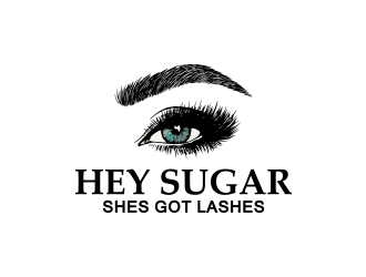 HEY SUGAR with tag line Shes Got Lashes! logo design by Rexi_777