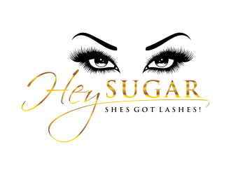 HEY SUGAR with tag line Shes Got Lashes! logo design by GassPoll