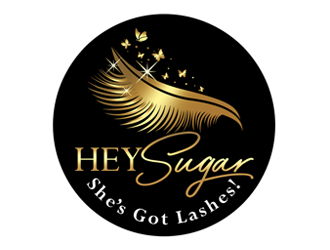HEY SUGAR with tag line Shes Got Lashes! logo design by ingepro