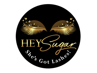 HEY SUGAR with tag line Shes Got Lashes! logo design by ingepro