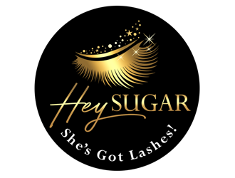 HEY SUGAR with tag line Shes Got Lashes! logo design by ingepro