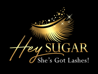 HEY SUGAR with tag line Shes Got Lashes! logo design by ingepro