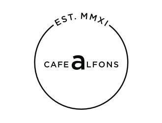 Cafe Alfons logo design by vostre