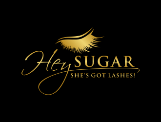HEY SUGAR with tag line Shes Got Lashes! logo design by GassPoll