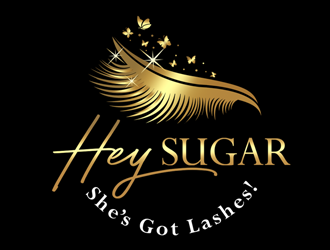 HEY SUGAR with tag line Shes Got Lashes! logo design by ingepro