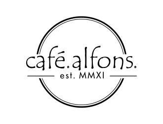 Cafe Alfons logo design by oke2angconcept