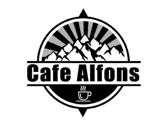 Cafe Alfons logo design by AamirKhan