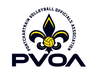 Pontchartrain volleyball officials association (PVOA) logo design by rizuki