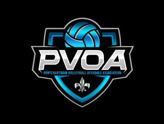 Pontchartrain volleyball officials association (PVOA) logo design by Benok