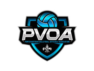 Pontchartrain volleyball officials association (PVOA) logo design by Benok