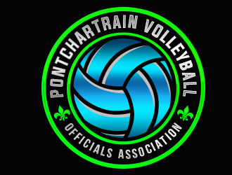 Pontchartrain volleyball officials association (PVOA) logo design by Benok