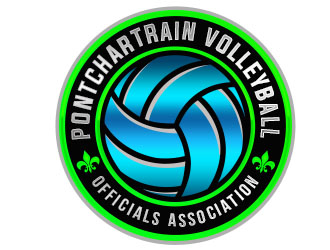 Pontchartrain volleyball officials association (PVOA) logo design by Benok