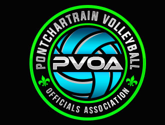 Pontchartrain volleyball officials association (PVOA) logo design by Benok