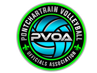 Pontchartrain volleyball officials association (PVOA) logo design by Benok