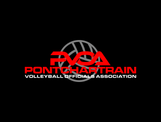 Pontchartrain volleyball officials association (PVOA) logo design by ArRizqu