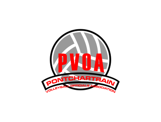 Pontchartrain volleyball officials association (PVOA) logo design by ArRizqu