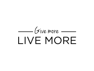 Give more LIVE MORE logo design by nurul_rizkon