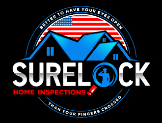 SureLock Home Inspections logo design by Suvendu